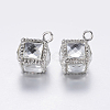 Alloy Glass Pendants PALLOY-G212-01P-1