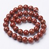 Natural Red Jasper Round Beads Strands GSR10mmC011-3