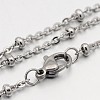 Tarnish Resistant 304 Stainless Steel Cable Chain Necklaces STAS-O053-29P-5