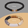 10Pcs 10 Style Handmade Polymer Clay Heishi Beaded Stretch Bracelets Set with Heart BJEW-SW00036-05-2