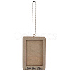 Rectangle with Word I Love You Mom Wood Hanging Photo Frame HJEW-SP0001-19B-1