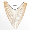 Elegant Iron Multi-Layered Waterfall Tassel Necklaces for Women FV0512-5