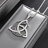Viking Triskelion Knot Moon 201 Stainless Steel Pendant Necklaces for Men FS-WG9ED82-01-1