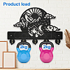 Wood & Iron Wall Mounted Hangers HJEW-WH0055-223-4