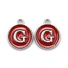 Platinum Plated Alloy Enamel Charms ENAM-S118-03G-P-1