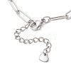 304 Stainless Steel Paperclip Chain Bracelet Making AJEW-JB01583-5
