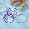 6Pcs Glass Seed & Brass Beaded Stretch Bracelets Set BJEW-JB09538-01-4