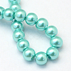 Baking Paint Pearlized Glass Pearl Round Bead Strands X-HY-Q330-8mm-65-4