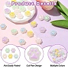 25Pcs 5 Colors Translucent Resin Cabochons RESI-YW0004-90-5