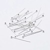 925 Sterling Silver Head Pins STER-F036-20S-1.5x15-1