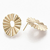Brass Stud Earring Findings KK-T056-15G-NF-2
