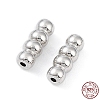 Anti-Tarnish Rhodium Plated 925 Sterling Silver Screw Clasps STER-K173-04P-3