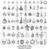 74Pcs 73 Style Tibetan Style Alloy Pendants FIND-YW0003-37-3