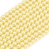 Eco-Friendly Dyed Glass Pearl Round Beads Strands HY-A008-8mm-RB012-1