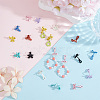 32Pcs 8 Colors Brass Clip-on Earrings FIND-PH0061-88-4