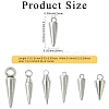 60Pcs 6 Styles 201/304 Stainless Steel Pendants STAS-CJ0002-93-2