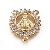Brass Cubic Zirconia Chandelier Component Links ZIRC-F108-05G-1