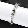 304 Stainless Steel Cable Chain Bracelets for Women BJEW-Q050-01C-P-5