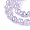 Electroplate Opaque Solid Color Glass Beads Strands GLAA-TAC0009-05B-02-3