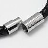 Braided Leather Cord Bracelets BJEW-I199-02-3