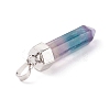 Natural Bullet Fluorite Pointed Pendants X-G-E308-C11-4