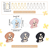 DIY Dog Silicone Beads Knitting Needle Protectors/Knitting Needle Stoppers with Stitch Markerss IFIN-NB0001-56-2