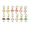 Brass Micro Pave Cubic Zirconia Huggie Hoop Earrings EJEW-T014-32G-NF-1