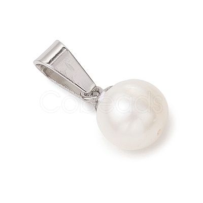 Natural Cultured Freshwater Pearl Potato Charms PALLOY-JF04890-02-1