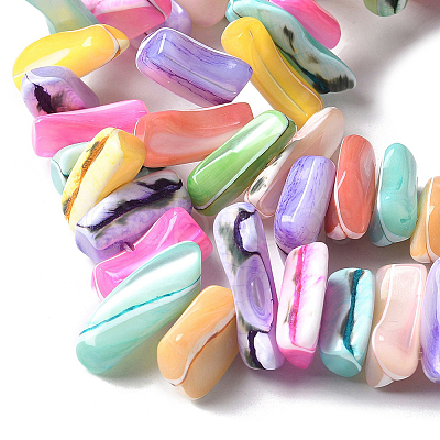 1 Strand Dyed Natural Trochus Shell Beads Strands SSHEL-PA0001-01A-1