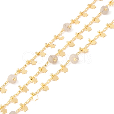 Natural White Labradorite Column Beaded Chains CHC-K012-02G-03-1