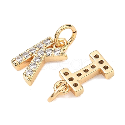 SHEGRACE Brass Micro Pave Clear Cubic Zirconia Pendants XGRQ29361-394G-1