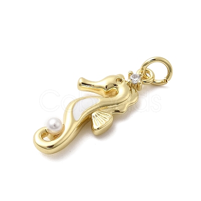 Brass Micro Pave Cubic Zirconia Pendants KK-A278-04G-03-1