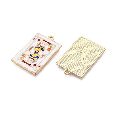 Rack Plating Alloy Enamel Pendants X1-ENAM-N056-392A-KCG-1