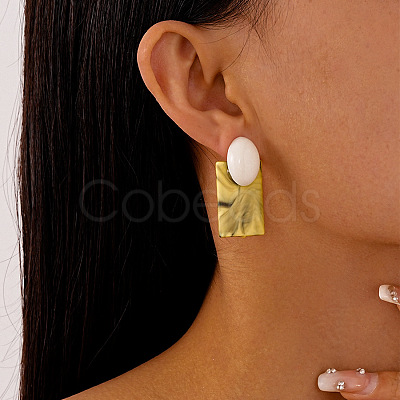 Acrylic Stud Earrings FS-WG37C6A-01-1