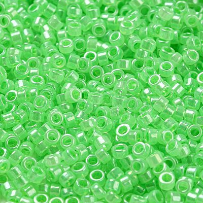 Electroplate Transparent Glass Seed Beads SEED-S042-16A-07-1