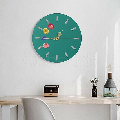 Flat Round Clock Wall Decoration Silicone Molds SIMO-PW0001-421-1