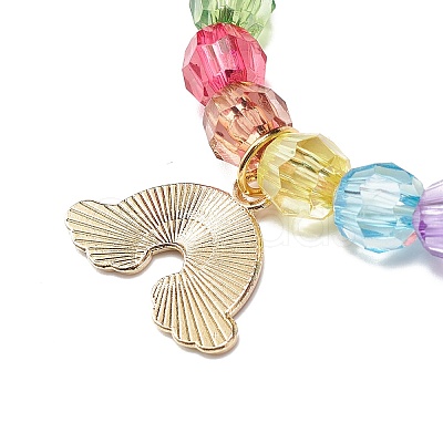 9Pcs 9 Style Acrylic Round Beaded Stretch Bracelets Set BJEW-JB08898-1