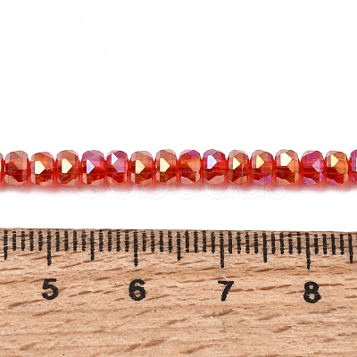 Electroplate Glass Beads Strands GLAA-Q105-03N-1