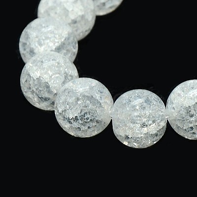 Synthetic Crackle Quartz Round Beads Strands G-L155-10mm-03-1