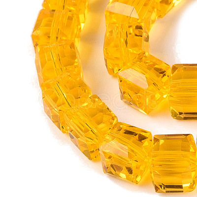 Transparent Glass Beads Strands GLAA-R041-8x8mm-A02-1