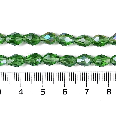 Transparent Electroplate Glass Beads Strands EGLA-N013-T8mm-B14-1