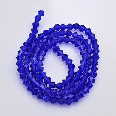 Faceted Bicone Glass Beads Strands EGLA-P017-3mm-08-1