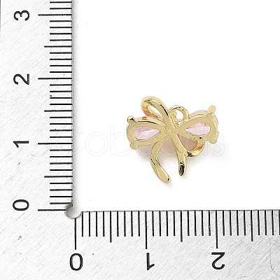 Brass Micro Pave Cubic Zirconia Charms KK-A300-01G-03-1