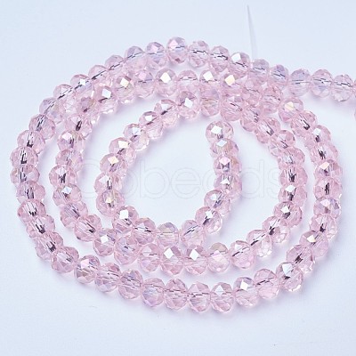 Electroplate Glass Beads Strands EGLA-A034-T4mm-B12-1