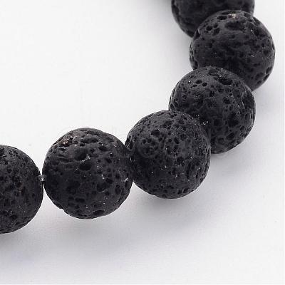 Natural Lava Rock Beads Strands G434-1B-1