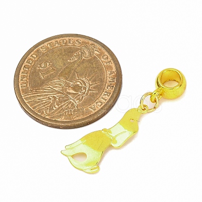 Brass European Dangle Charms PALLOY-JF04547-1