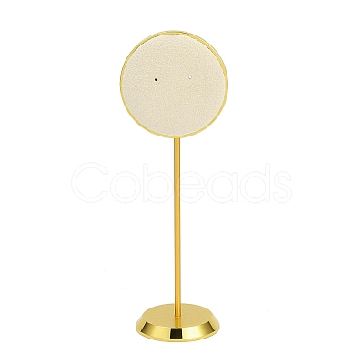Round Microfiber Earring Display Riser Stands EDIS-Q002-01G-1