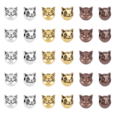 Tibetan Style Alloy Kitten Beads TIBEB-PH0004-75-RS-1