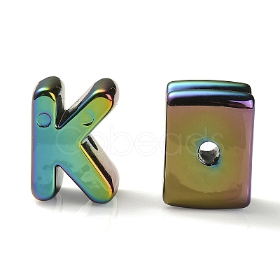 UV Plating Rainbow Iridescent Acrylic Beads OACR-C012-01D-1-1