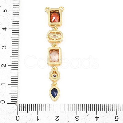 Brass Micro Pave Cubic Zirconia Big Pendants KK-K418-03B-G-1